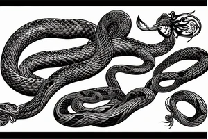 tangle of snakes tattoo idea