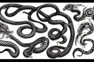 tangle of snakes tattoo idea