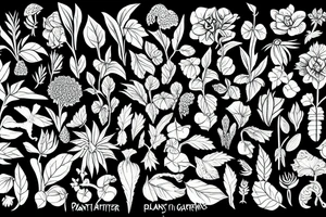 plants in garden tattoo idea