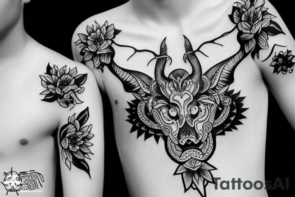 Корабль на море солнце закат tattoo idea