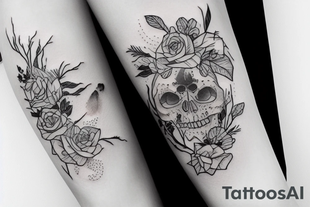 Корабль на море солнце закат tattoo idea