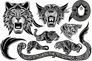 roaring lion tattoo idea
