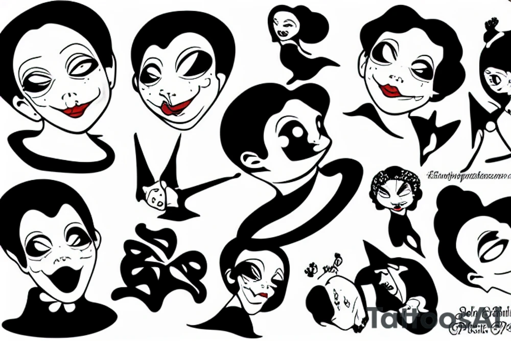 Dancing Pierrot tattoo idea