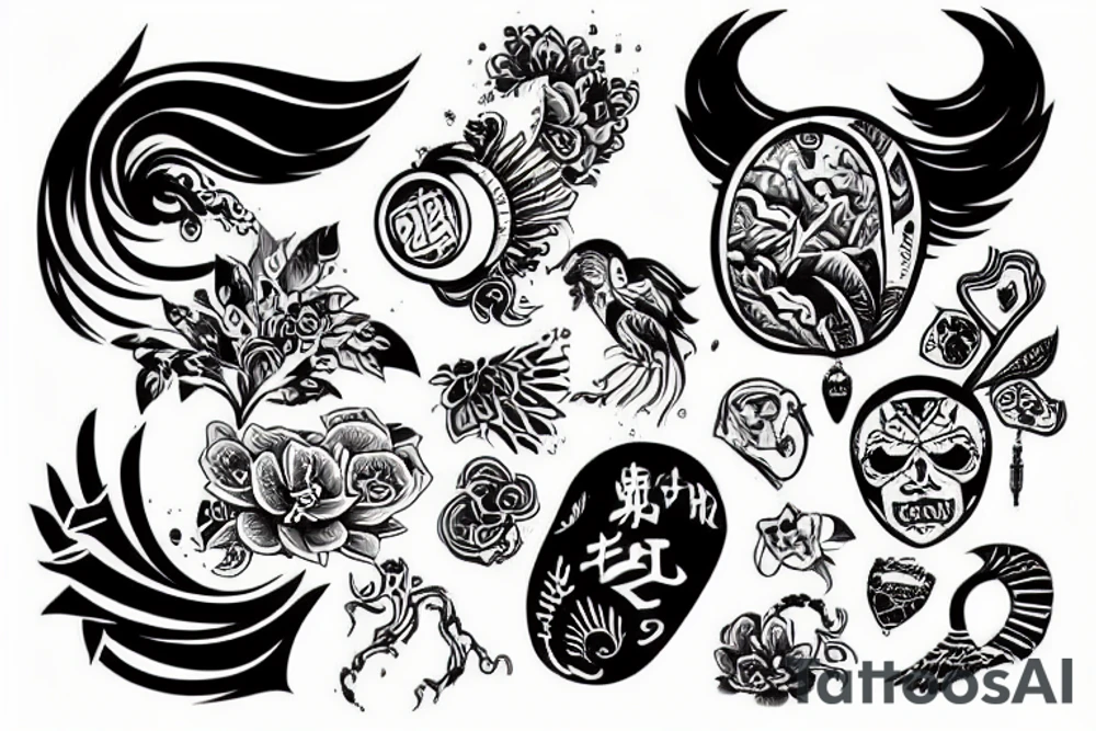 Череп в краске tattoo idea