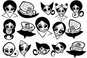 Baby Pierrot tattoo idea