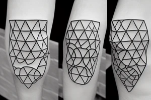 hexagons, hourglass tattoo idea