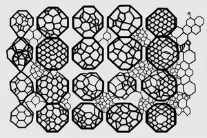 hexagons, hourglass tattoo idea