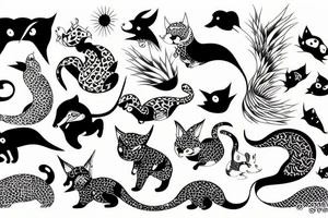 Japanese animals tattoo idea