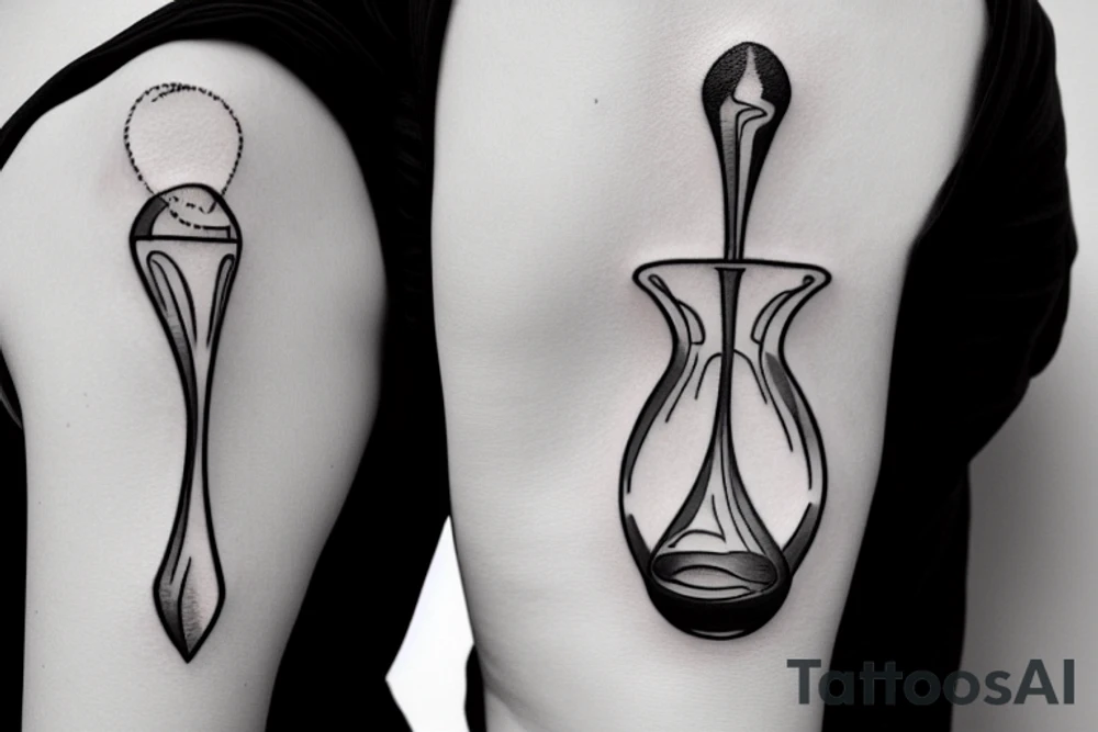 hourglass on a shoulder blade tattoo idea