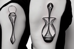 hourglass on a shoulder blade tattoo idea