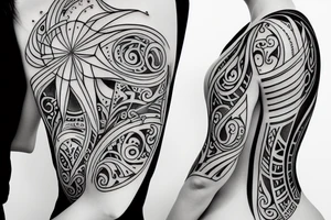 hourglass on a shoulder blade tattoo idea