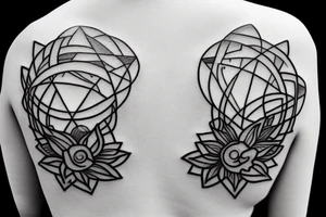 hourglass on a shoulder blade tattoo idea