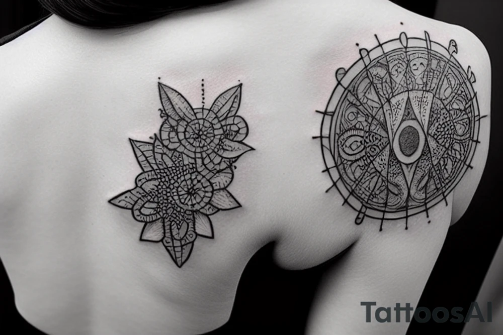 hourglass on a shoulder blade tattoo idea