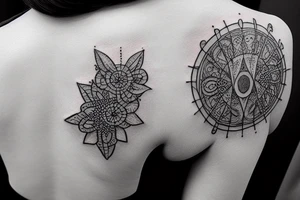 hourglass on a shoulder blade tattoo idea