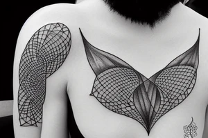 hourglass on a shoulder blade tattoo idea