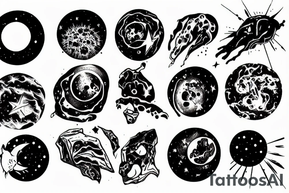 asteroid tattoo idea