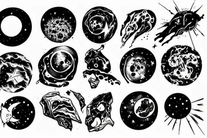 asteroid tattoo idea