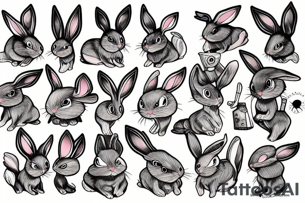 Rabbit tattoo idea
