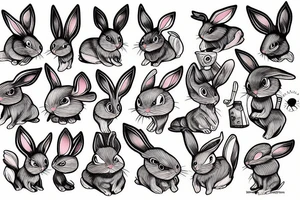 Rabbit tattoo idea