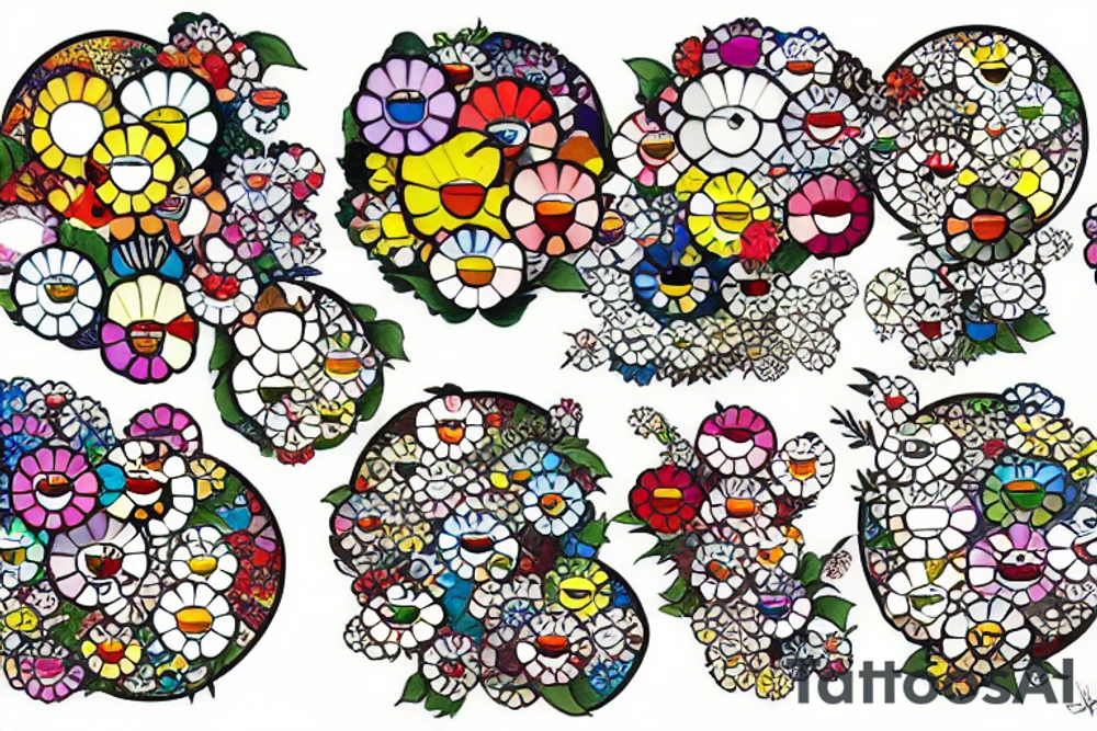 Flowers and cants tattoo idea