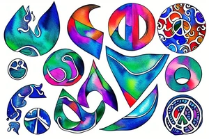 water like shape representing calm, peace, and boldness tattoo idea