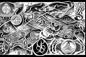 water like shape representing calm, peace, and boldness tattoo idea