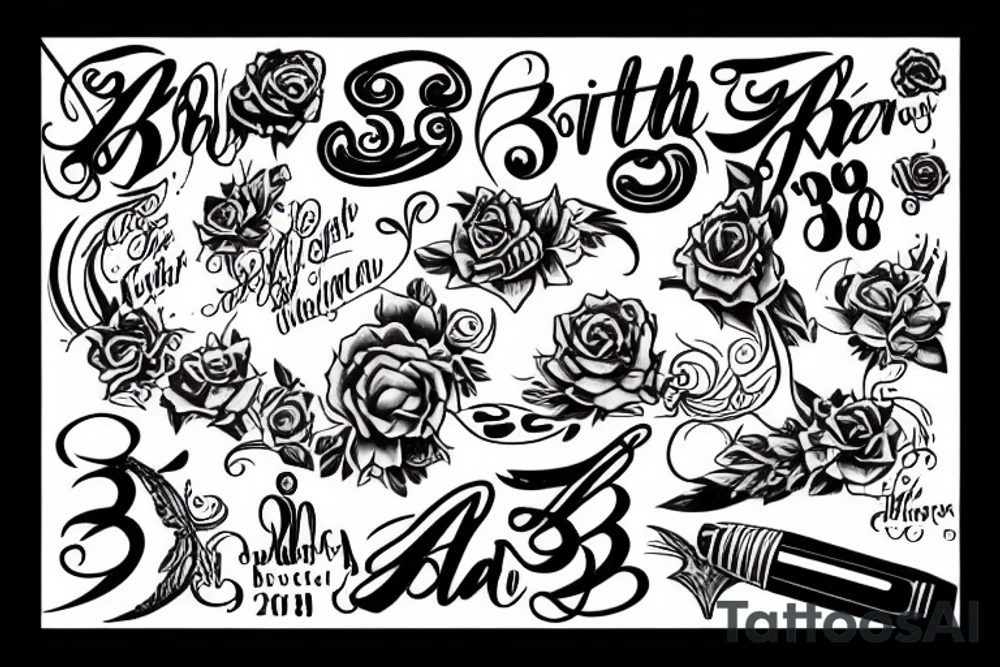 Birth date 26.08.1988 tattoo idea
