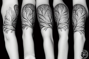 burdock branch with Russian patterns tattoo idea