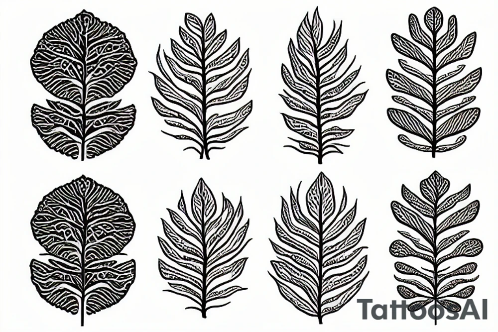 burdock branch with Russian patterns tattoo idea