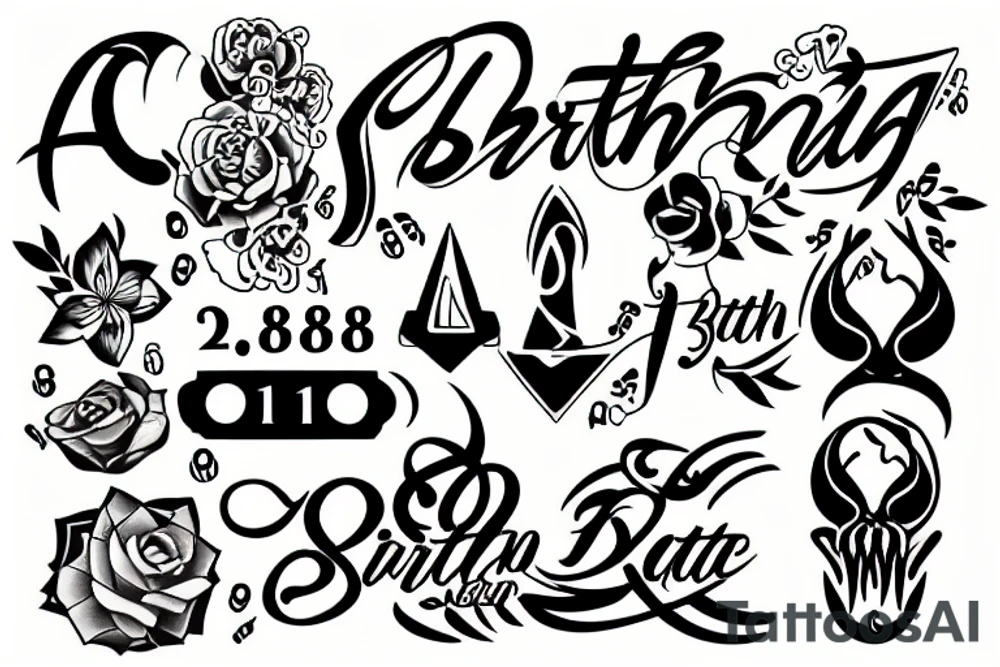 Birth date 26.08.1988 tattoo idea