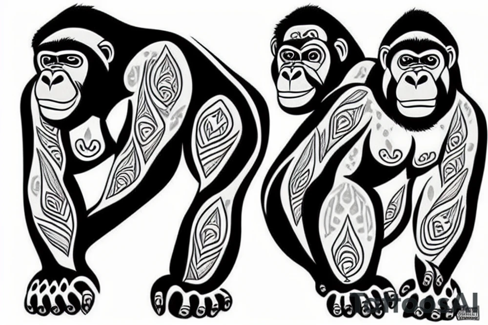 Gorillas tattoo idea