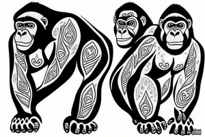Gorillas tattoo idea