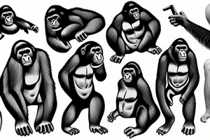 Gorillas tattoo idea