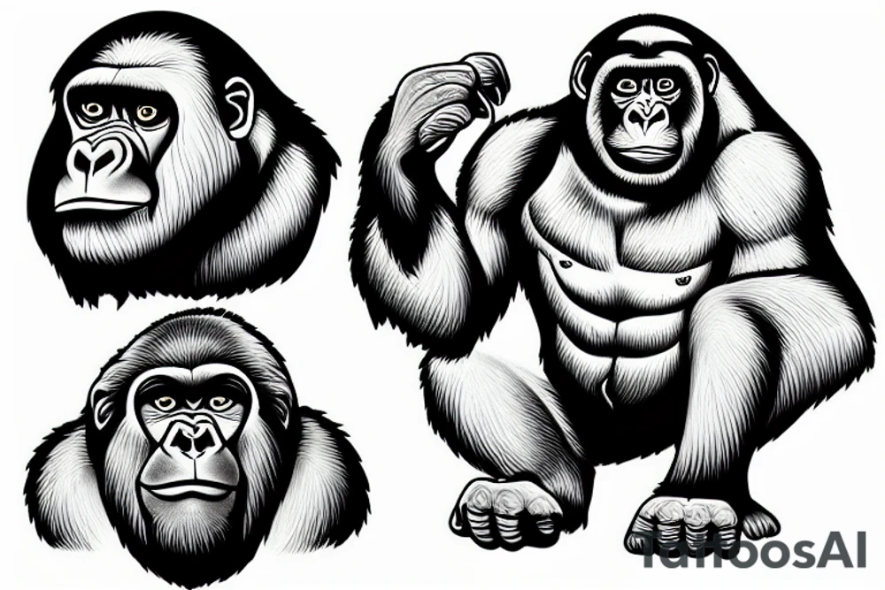 Gorillas tattoo idea