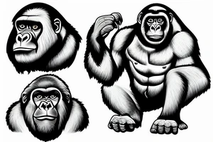 Gorillas tattoo idea