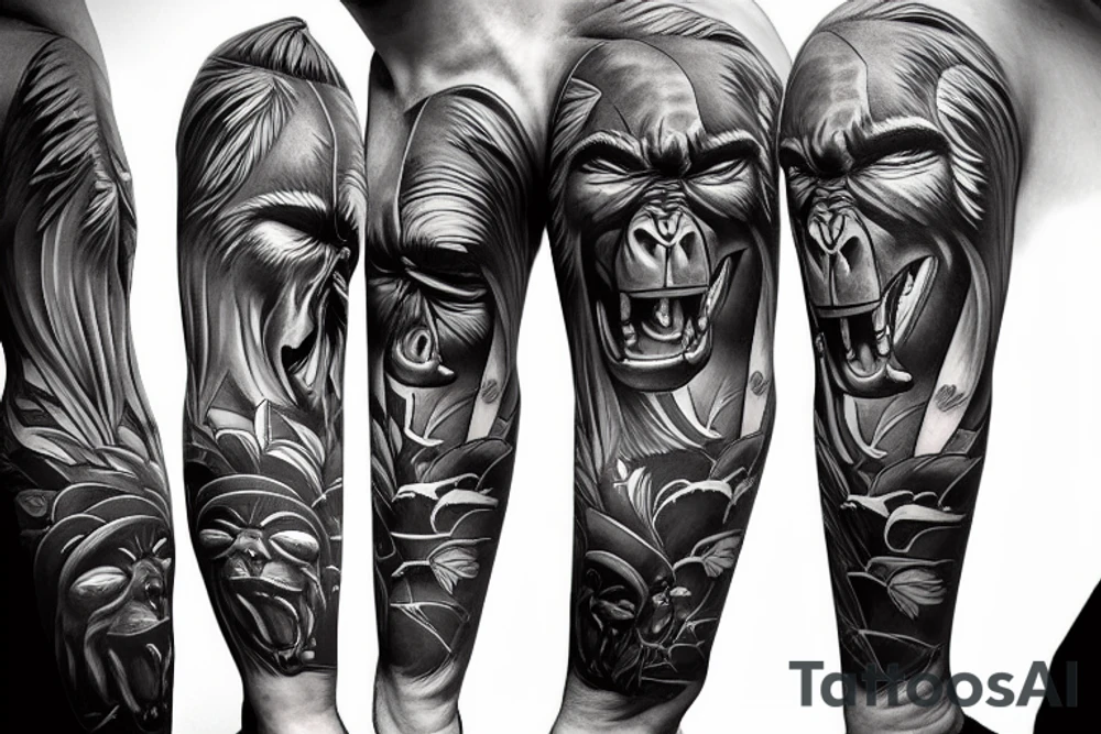 Gorillas tattoo idea