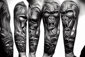 Gorillas tattoo idea