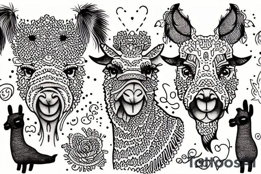 alpaca tattoo idea