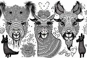 alpaca tattoo idea