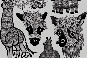 alpaca tattoo idea