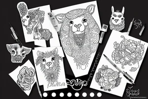 alpaca tattoo idea