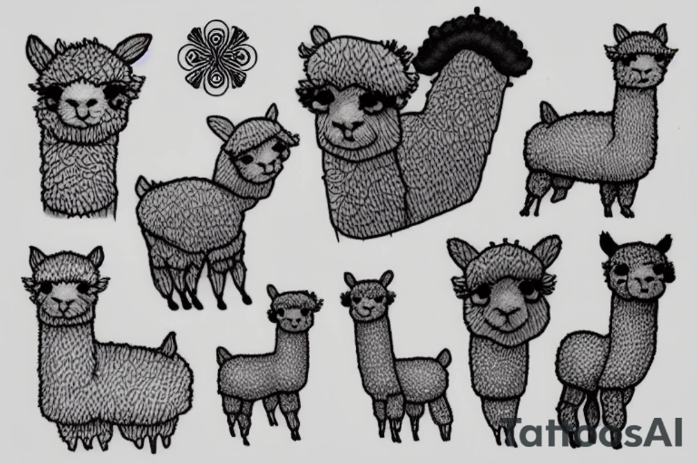 alpaca tattoo idea