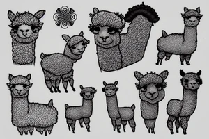 alpaca tattoo idea