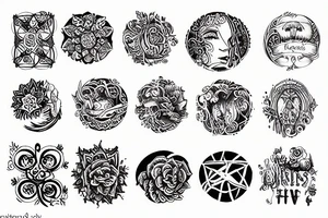 Roons and circle tattoo idea
