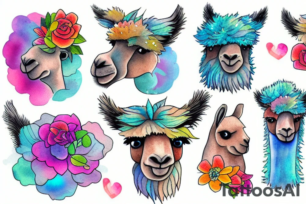 alpaca tattoo idea