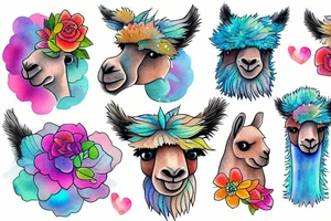 alpaca tattoo idea