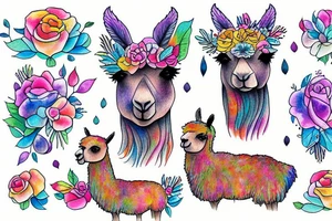 alpaca tattoo idea