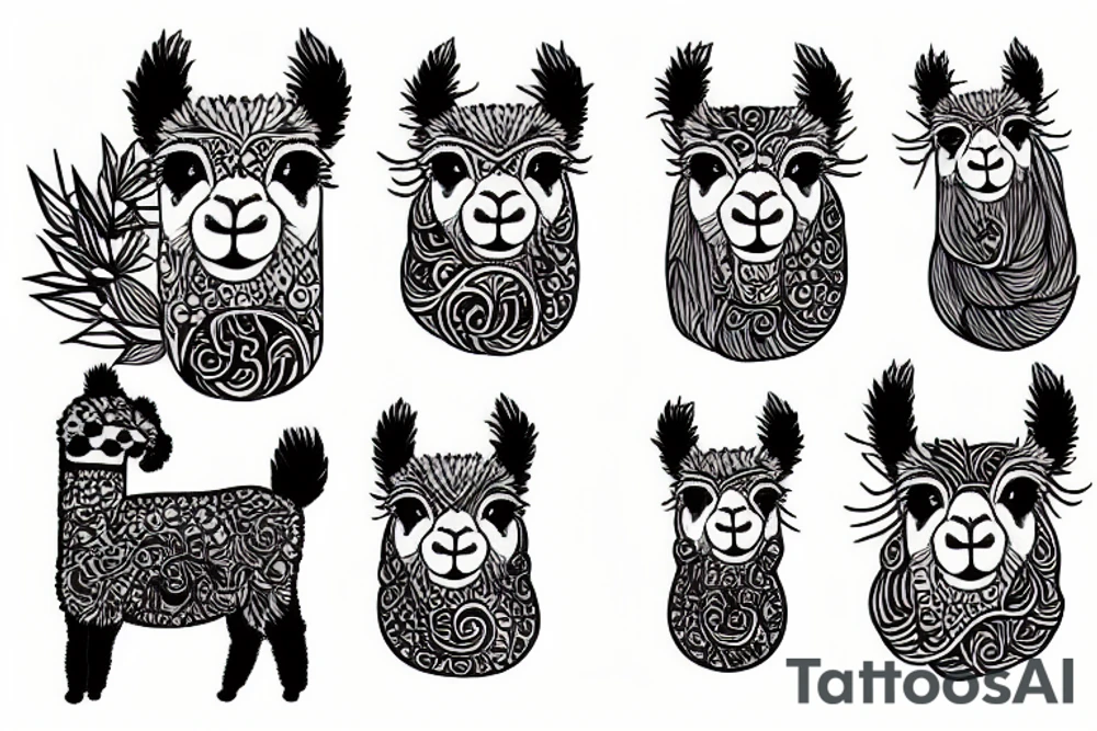 alpaca tattoo idea