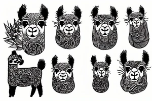 alpaca tattoo idea