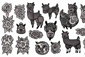 alpaca tattoo idea